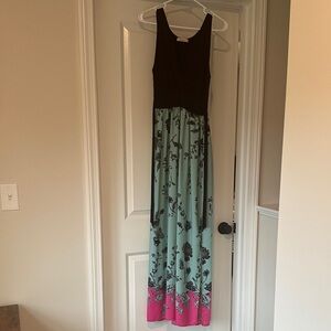 Gilli Navy and Floral Maxi Dress